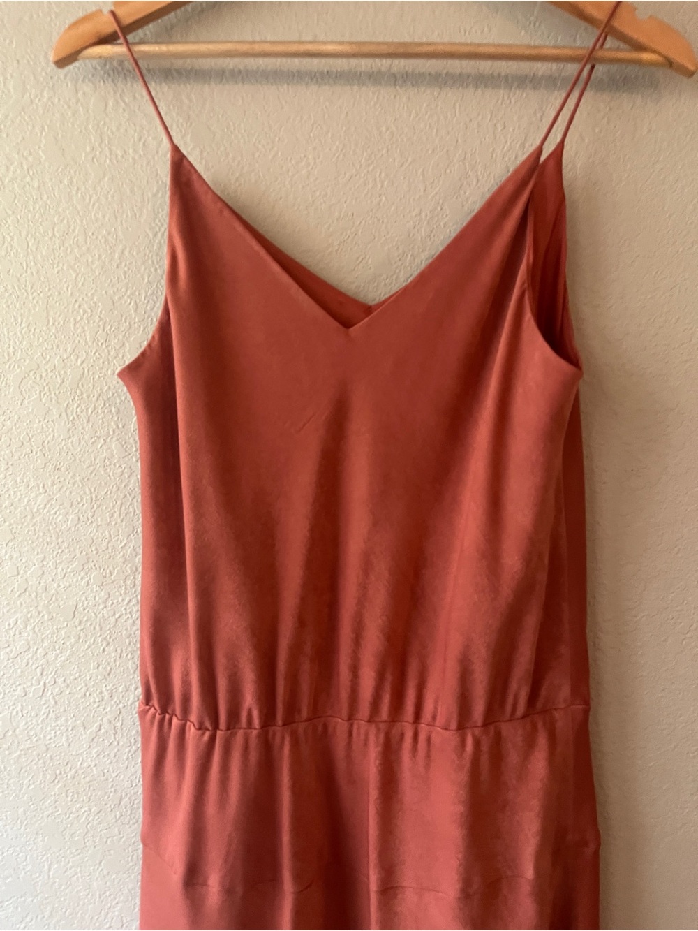 Banana Republic Satin Slip Midi Dress in Terracotta Size 10 - Picture 7 of 8